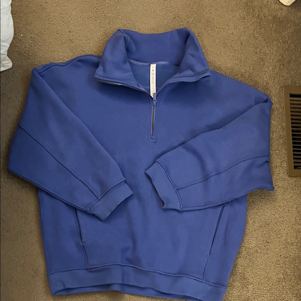 Blue Quarter-Zip Sweatshirt